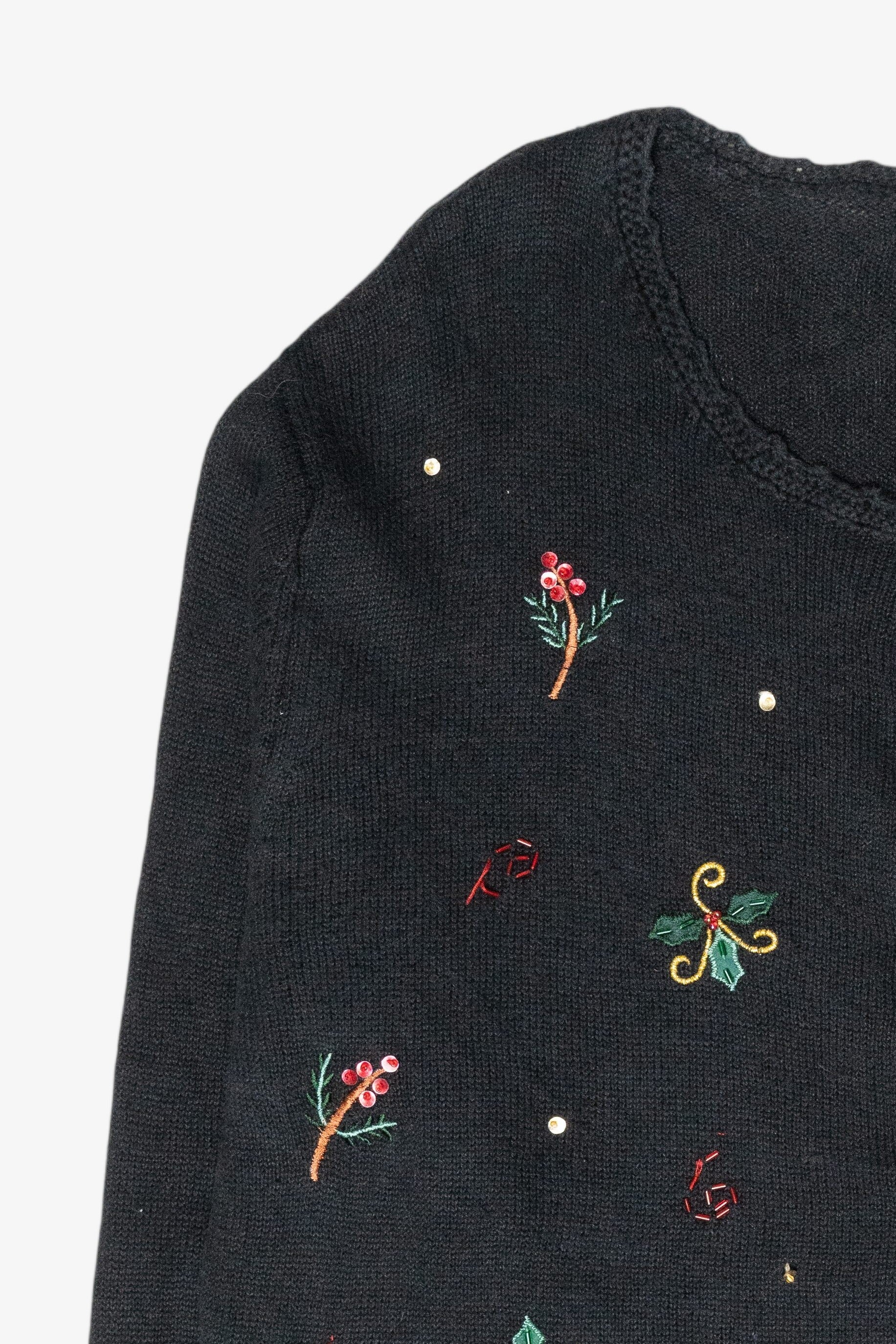 Festive Plants Vintage Ugly Christmas Sweater (2000s)