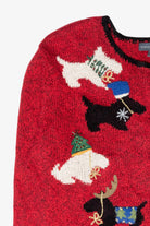 Festive Dogs Vintage Ugly Christmas Sweater (1990s)