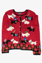 Festive Dogs Vintage Ugly Christmas Sweater (1990s)
