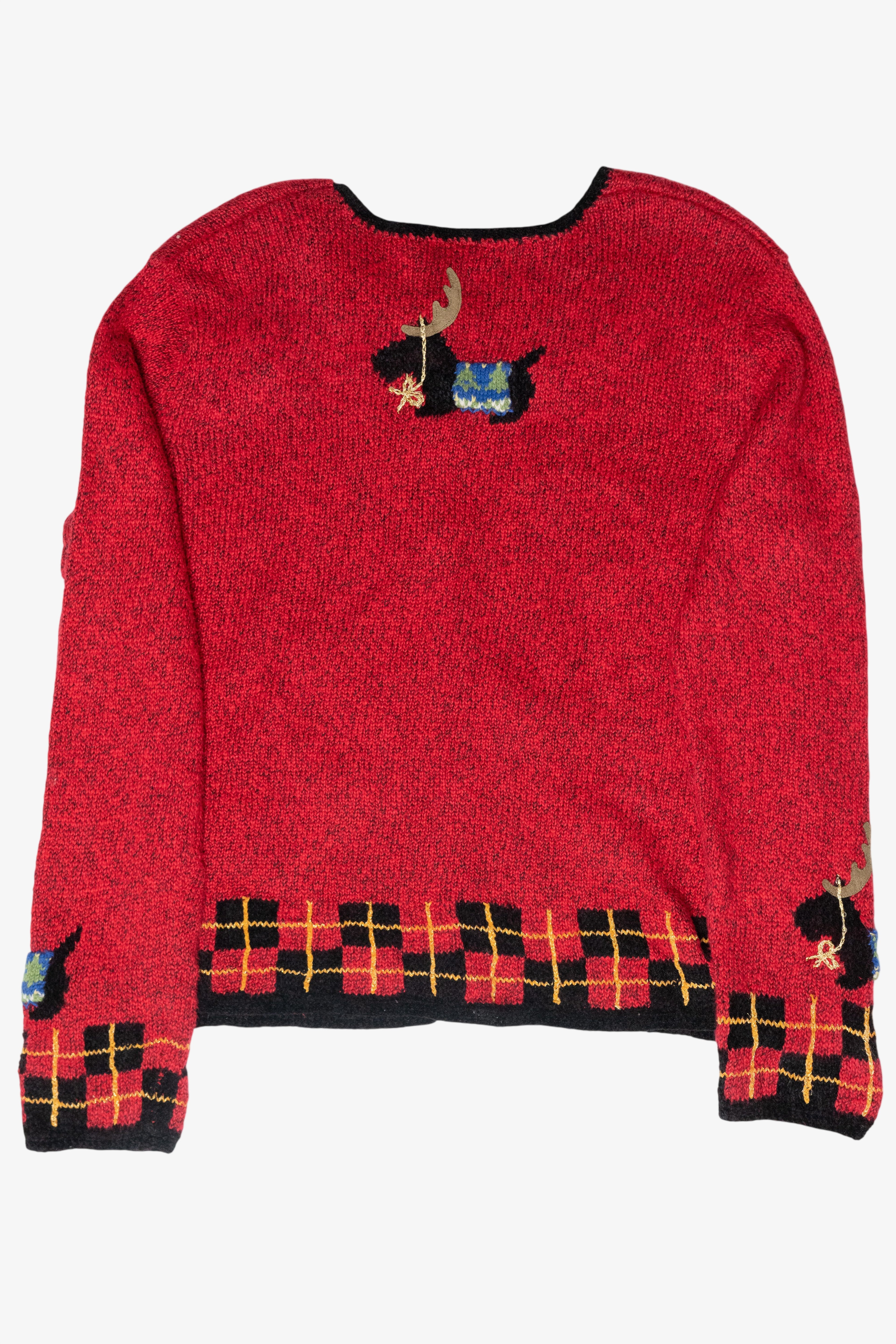 Festive Dogs Vintage Ugly Christmas Sweater (1990s)