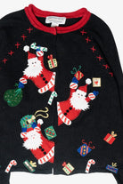 Goofy Santas Vintage Ugly Christmas Sweater (2000s)