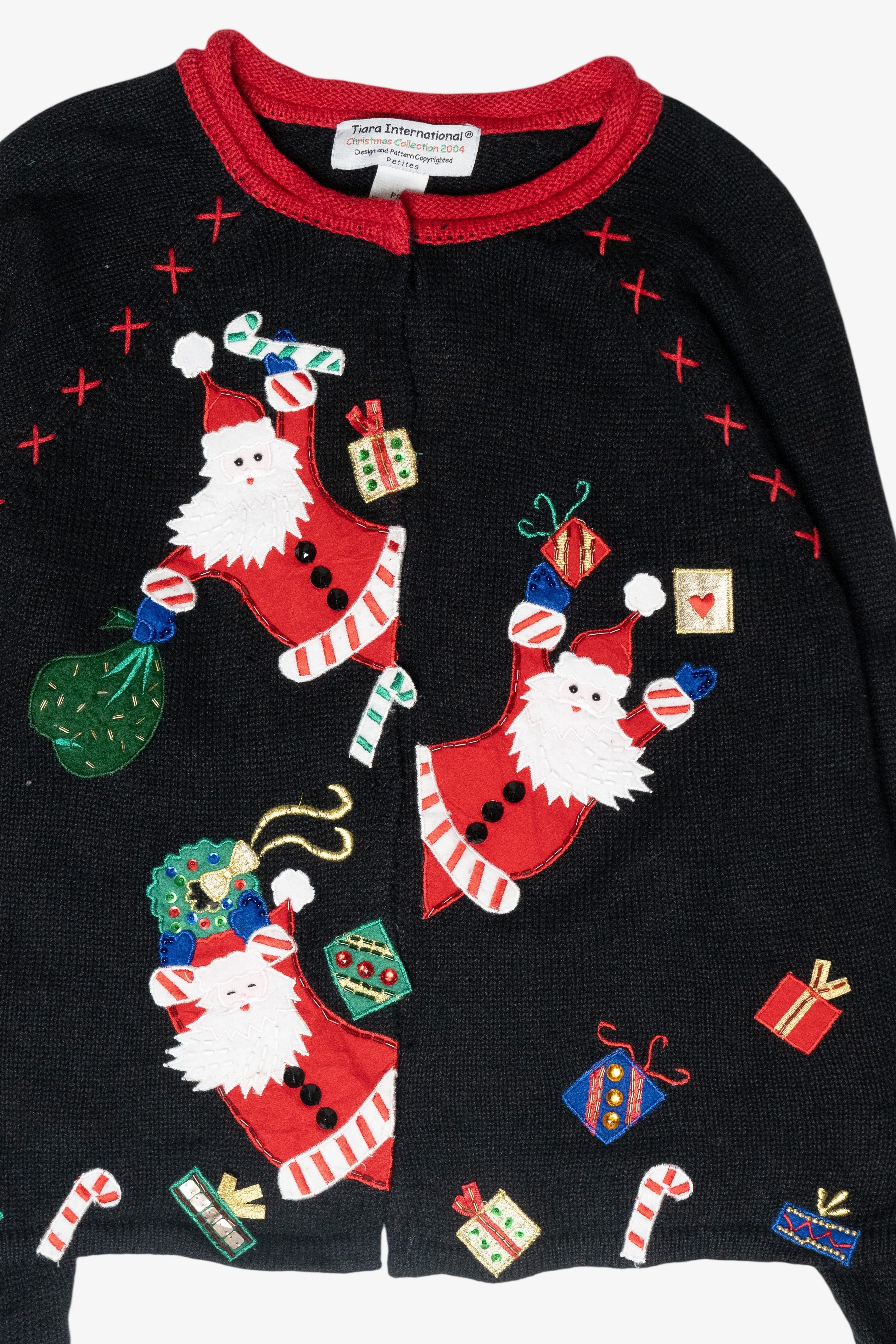 Goofy Santas Vintage Ugly Christmas Sweater (2000s)