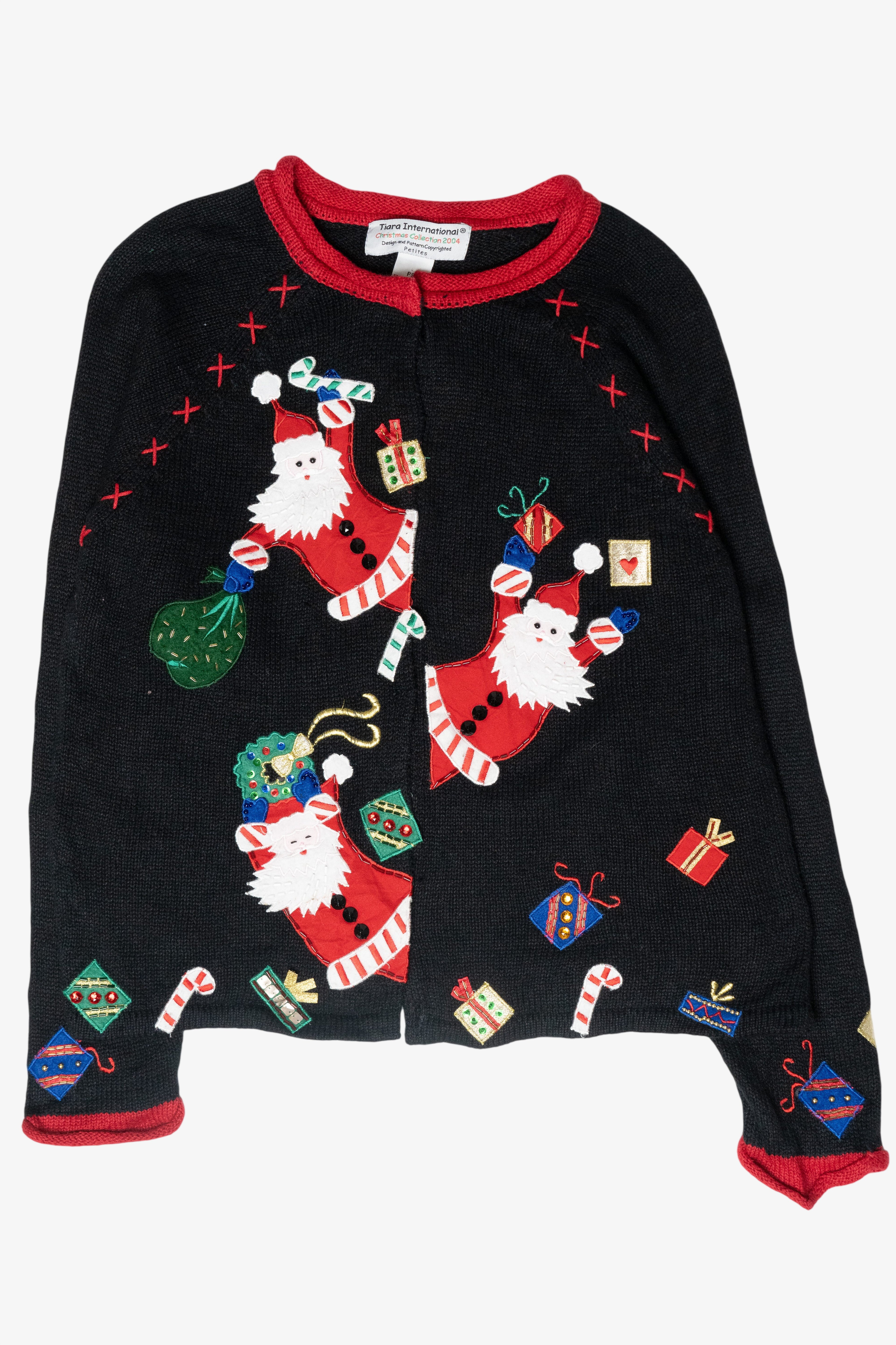Goofy Santas Vintage Ugly Christmas Sweater (2000s)