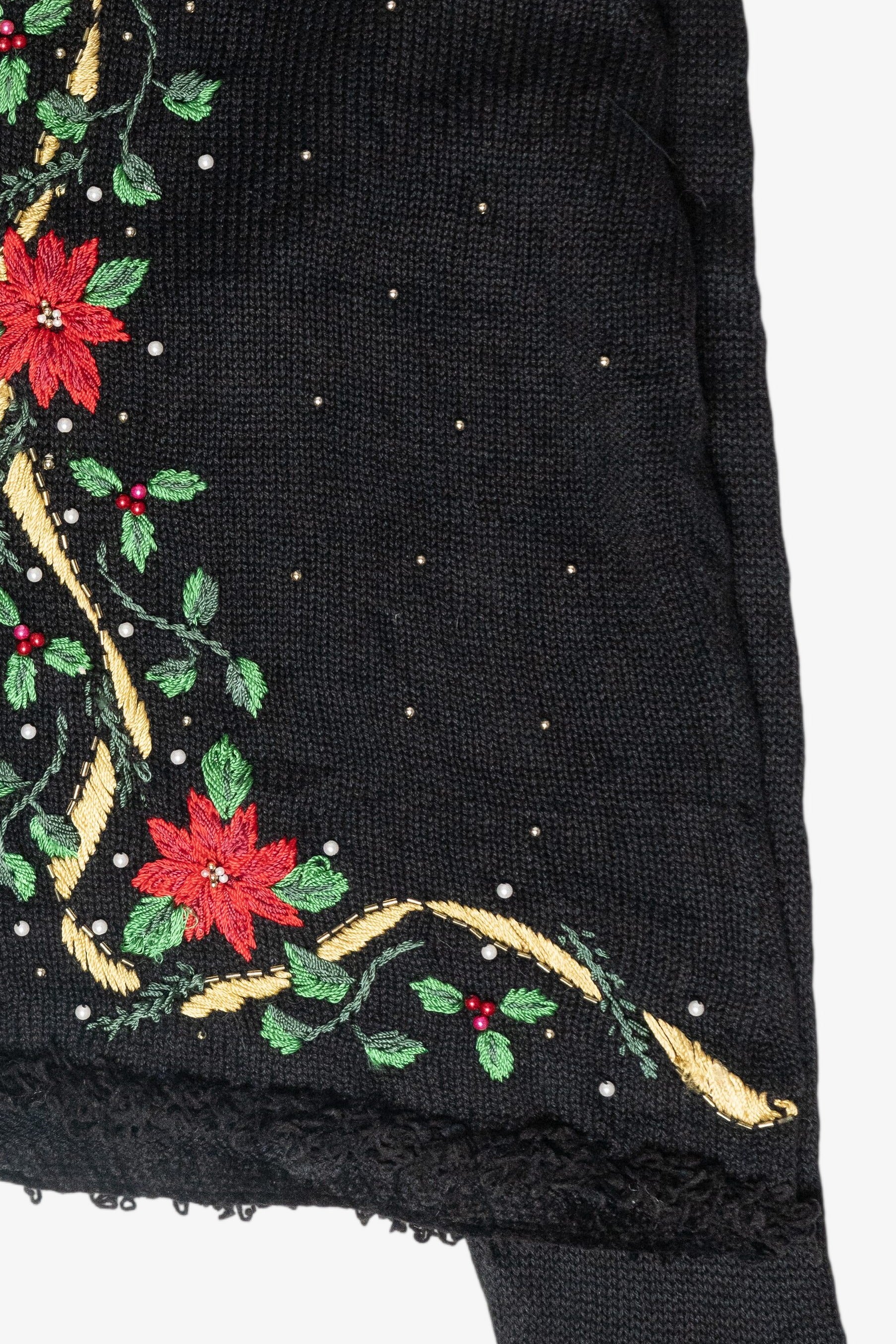 Holly Vines Vintage Ugly Christmas Sweater (1990s)