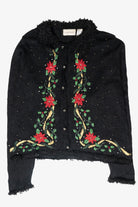 Holly Vines Vintage Ugly Christmas Sweater (1990s)