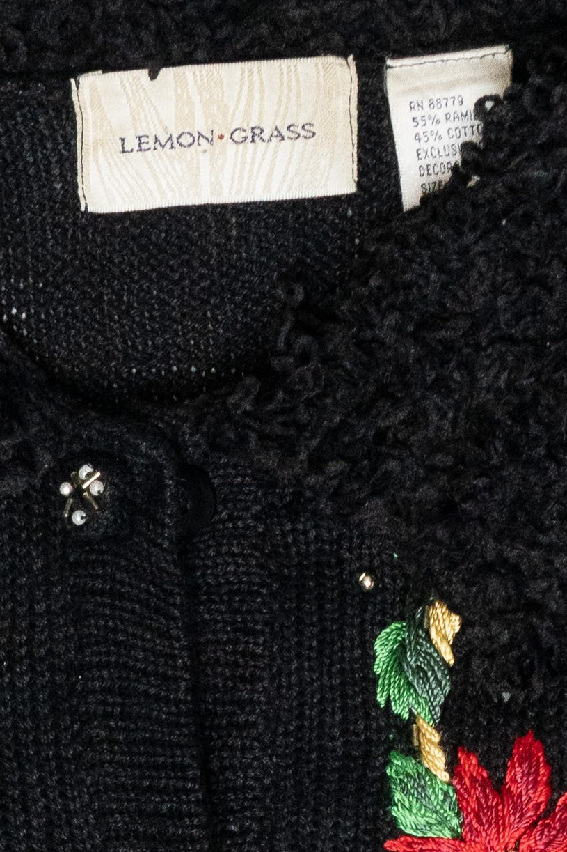 Holly Vines Vintage Ugly Christmas Sweater (1990s)