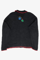Starry Winter Village Vintage Christmas Zip Cardigan (2000s)