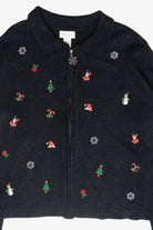 Mini Icons Vintage Ugly Christmas Zip Cardigan (1990s)