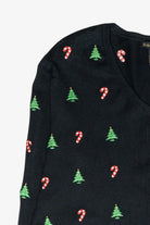 Candy Canes & Trees Mini Vintage Ugly Christmas Cardigan (1990s)