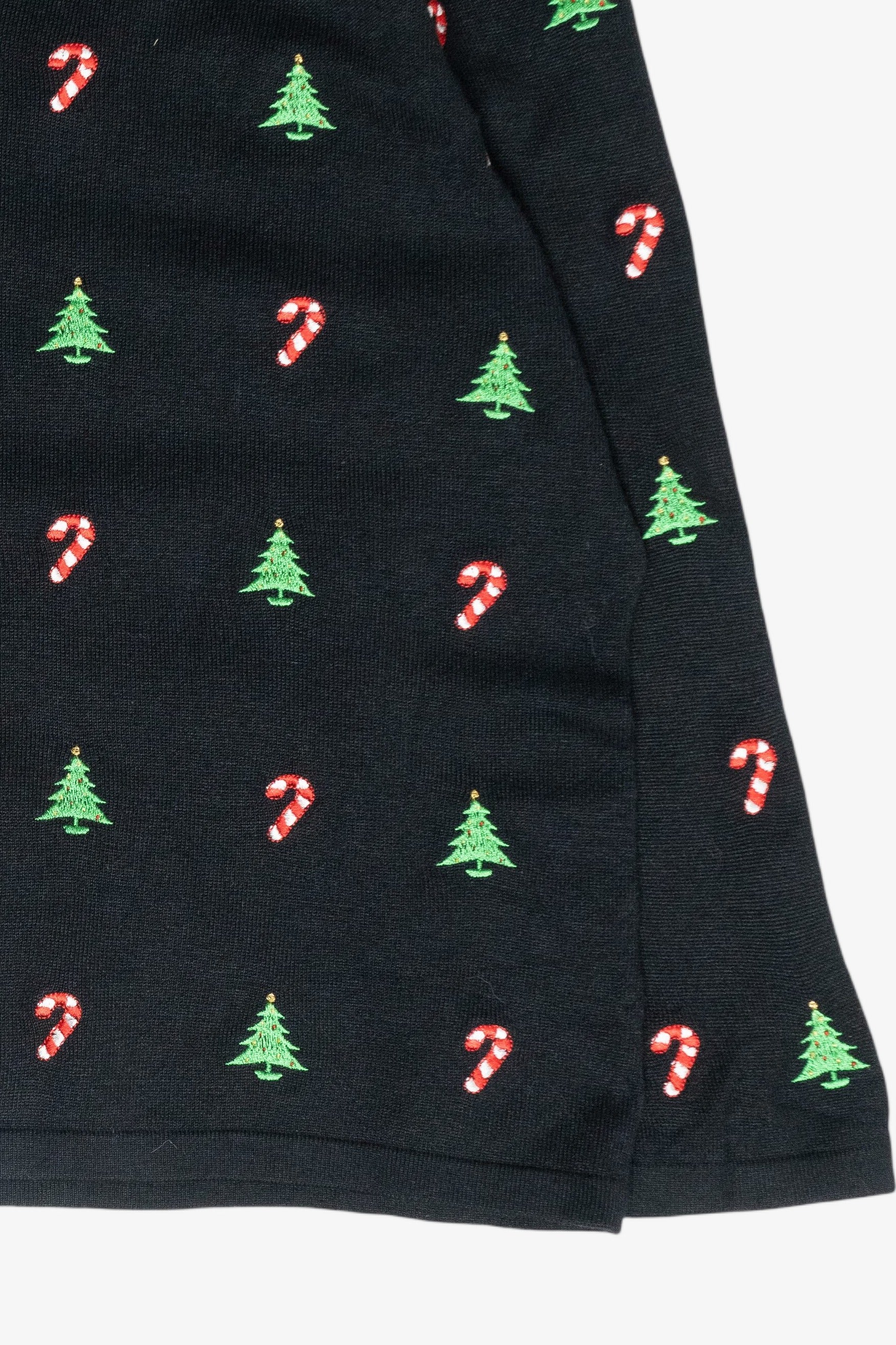 Candy Canes & Trees Mini Vintage Ugly Christmas Cardigan (1990s)