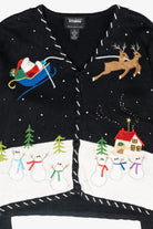Sleigh Ride Vintage Ugly Christmas Sweater (2000s)