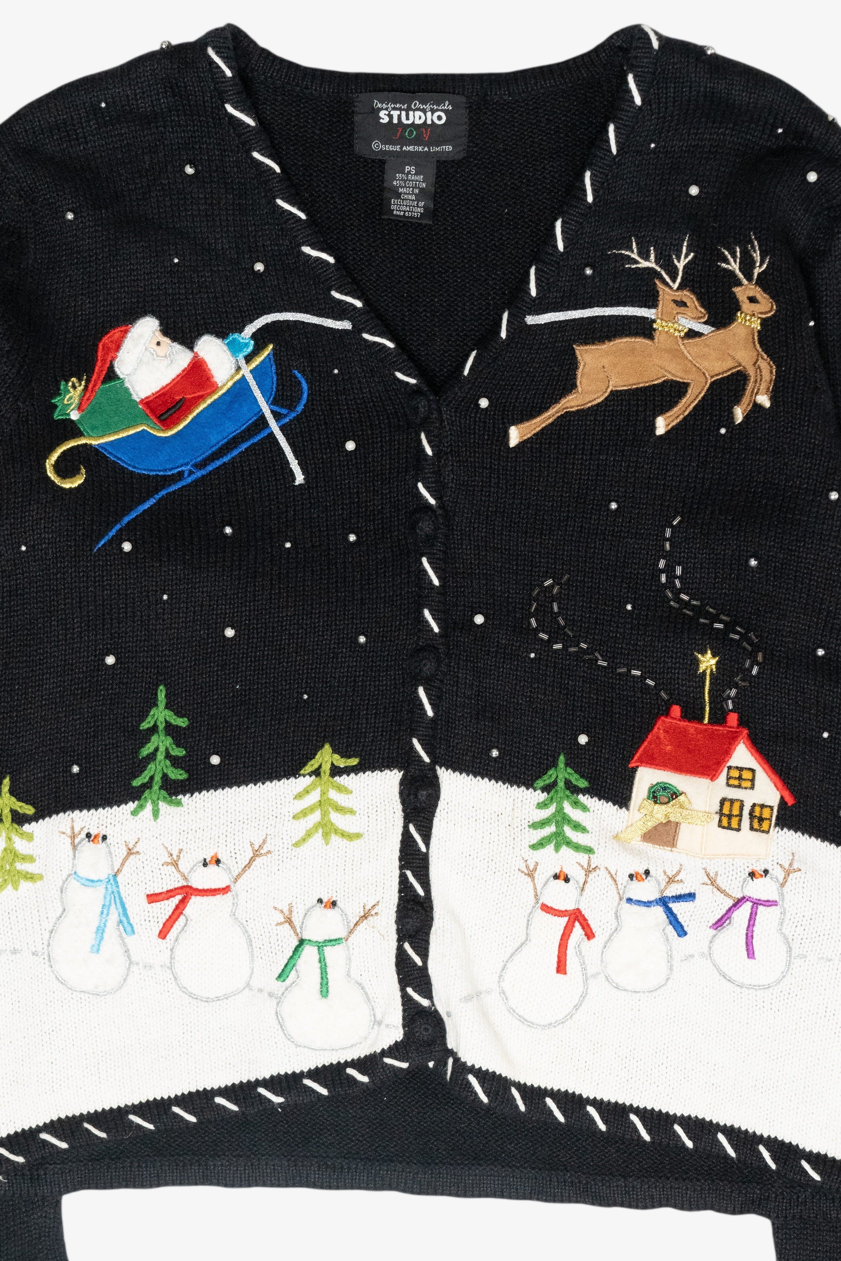 Sleigh Ride Vintage Ugly Christmas Sweater (2000s)