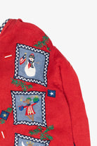 Patriotic USA Hooded Vintage Ugly Christmas Zip Cardigan (2000s)