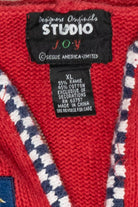 Patriotic USA Hooded Vintage Ugly Christmas Zip Cardigan (2000s)