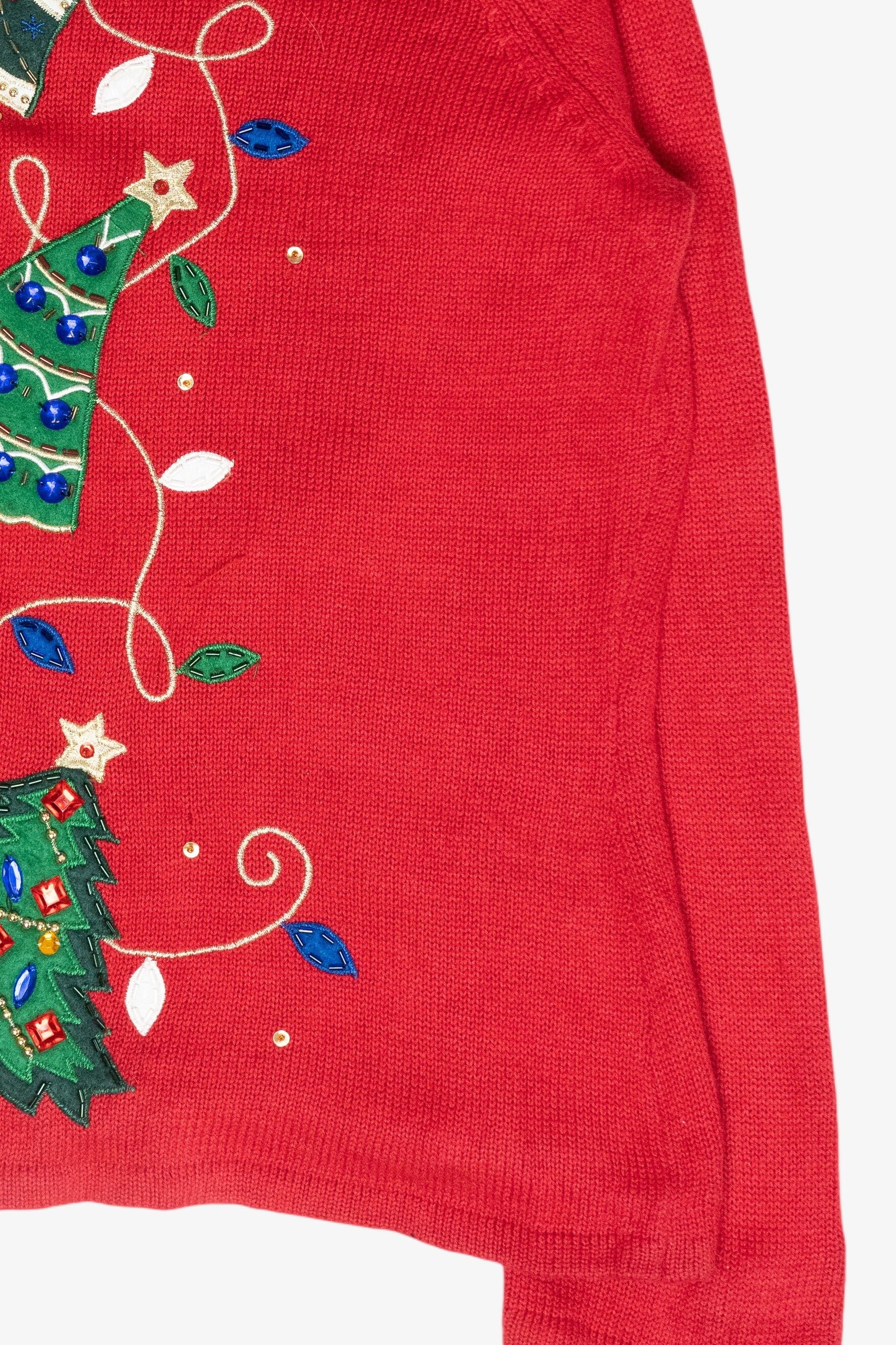 Trees Vintage Ugly Christmas Cardigan (2000s)