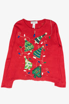 Trees Vintage Ugly Christmas Cardigan (2000s)