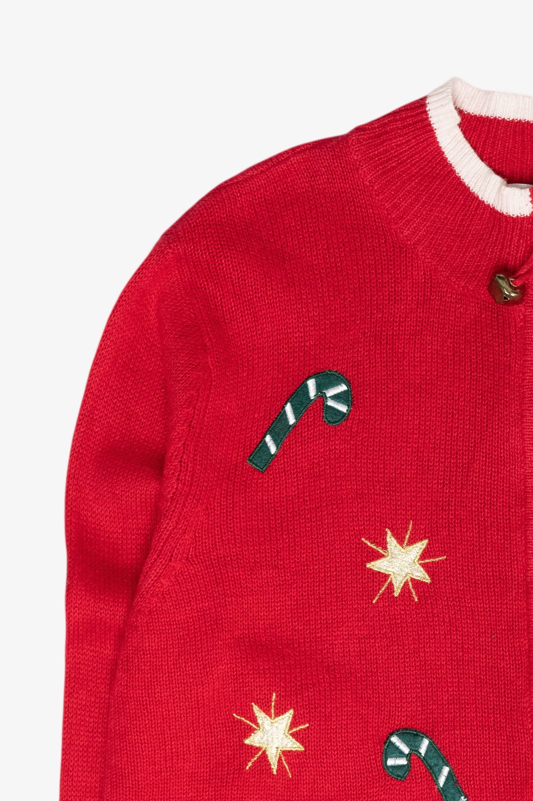Goofy Reindeer Vintage Ugly Christmas Cardigan (2000s)