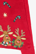 Goofy Reindeer Vintage Ugly Christmas Cardigan (2000s)