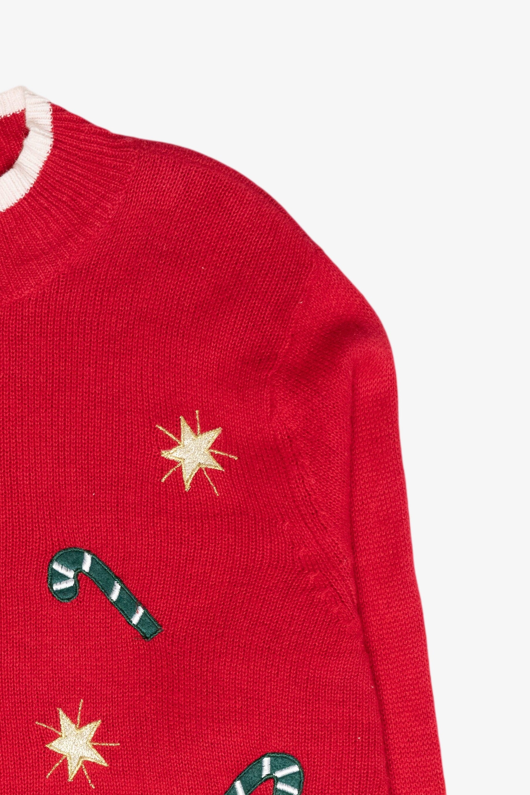 Goofy Reindeer Vintage Ugly Christmas Cardigan (2000s)