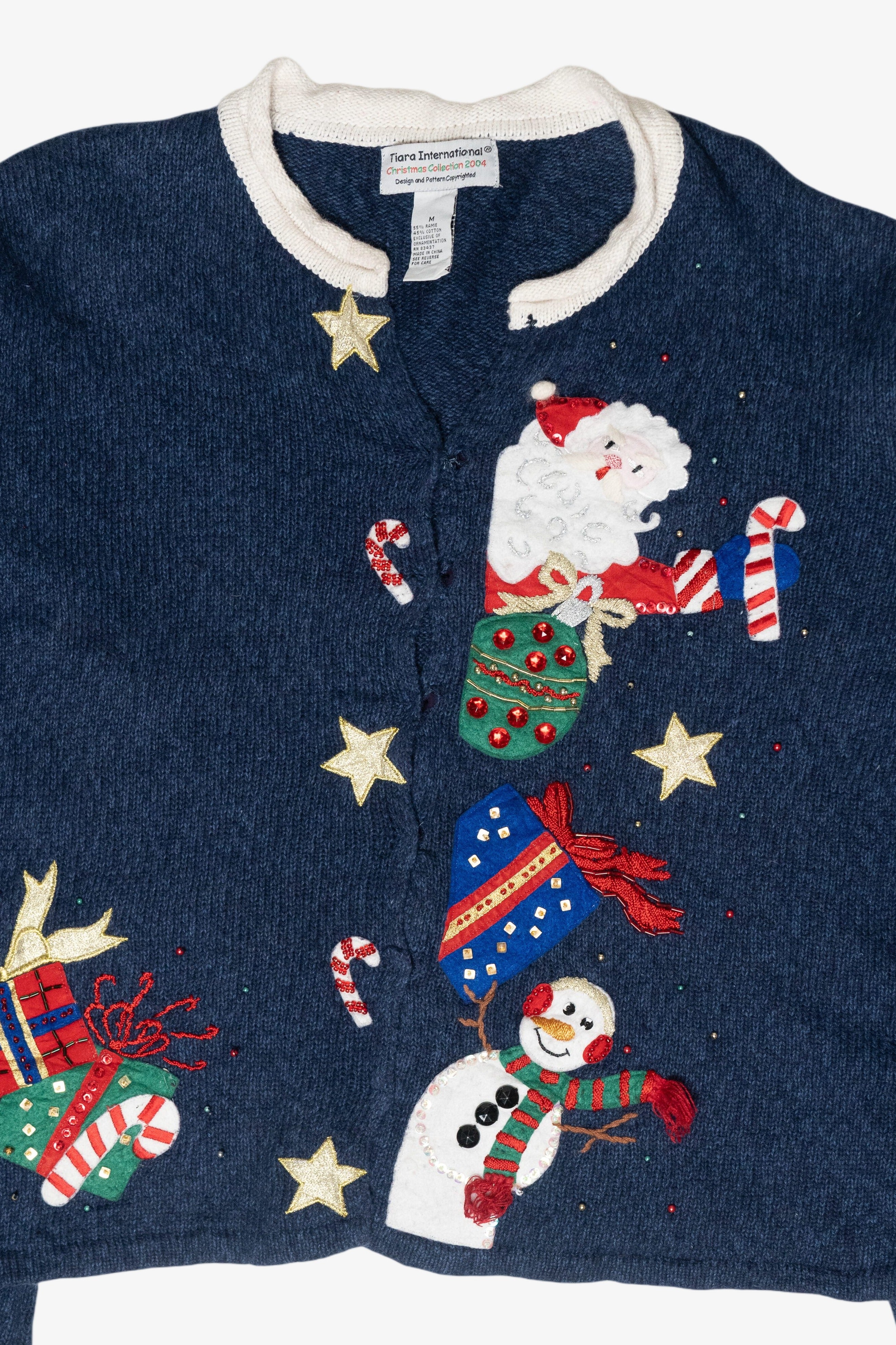 Silly Santa Vintage Ugly Christmas Cardigan (2000s)
