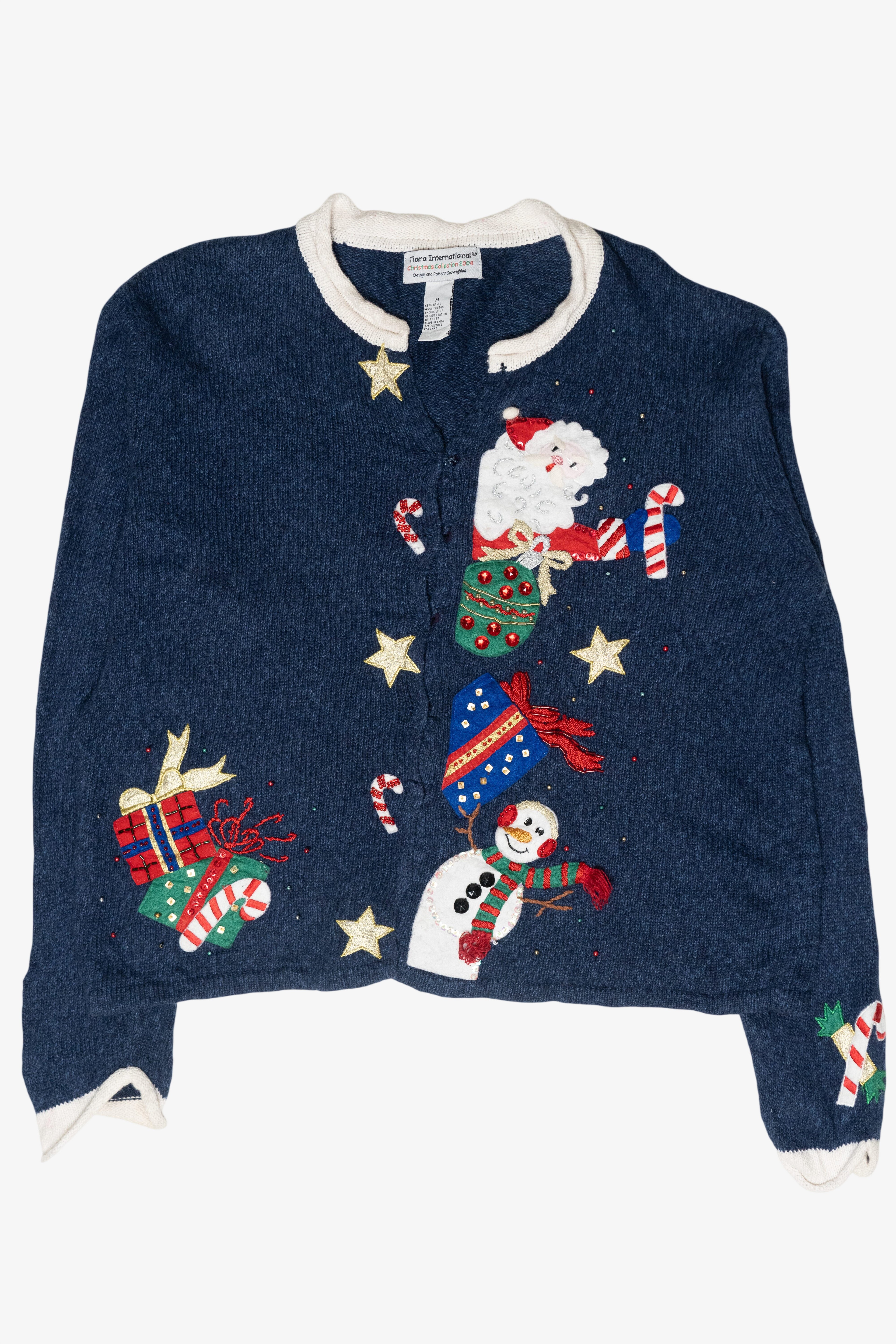 Silly Santa Vintage Ugly Christmas Cardigan (2000s)