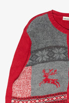 Reindeer Fair Isle Vintage Ugly Christmas Cardigan (1990s)