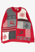 Reindeer Fair Isle Vintage Ugly Christmas Cardigan (1990s)