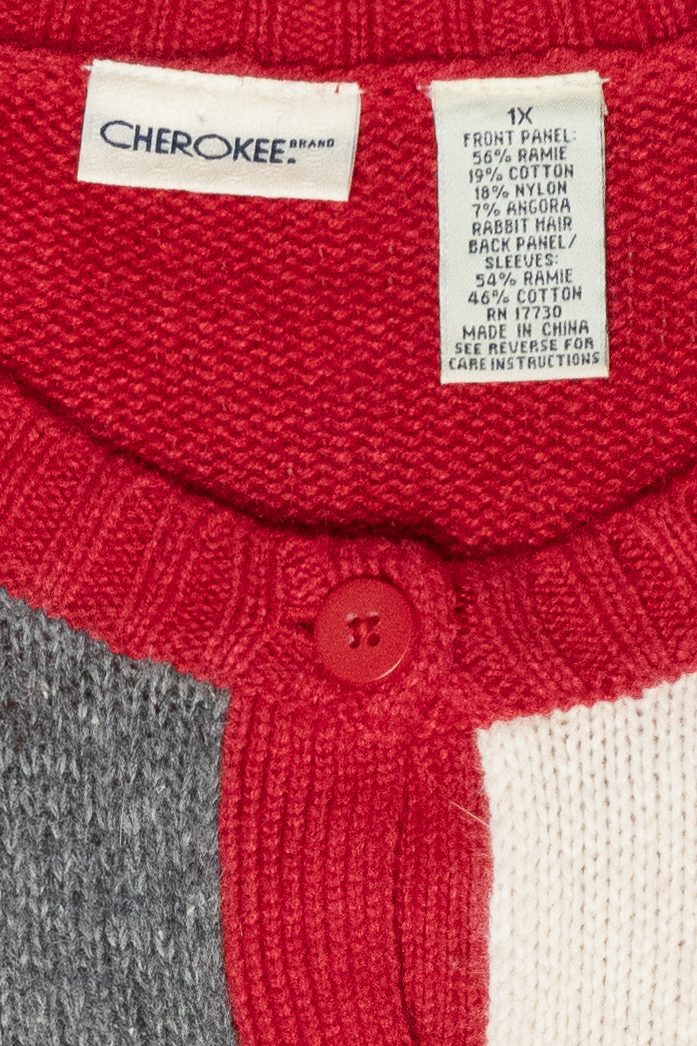 Reindeer Fair Isle Vintage Ugly Christmas Cardigan (1990s)