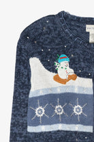 Ice Skating Snowmen Vintage Ugly Christmas Sweater (1990s)