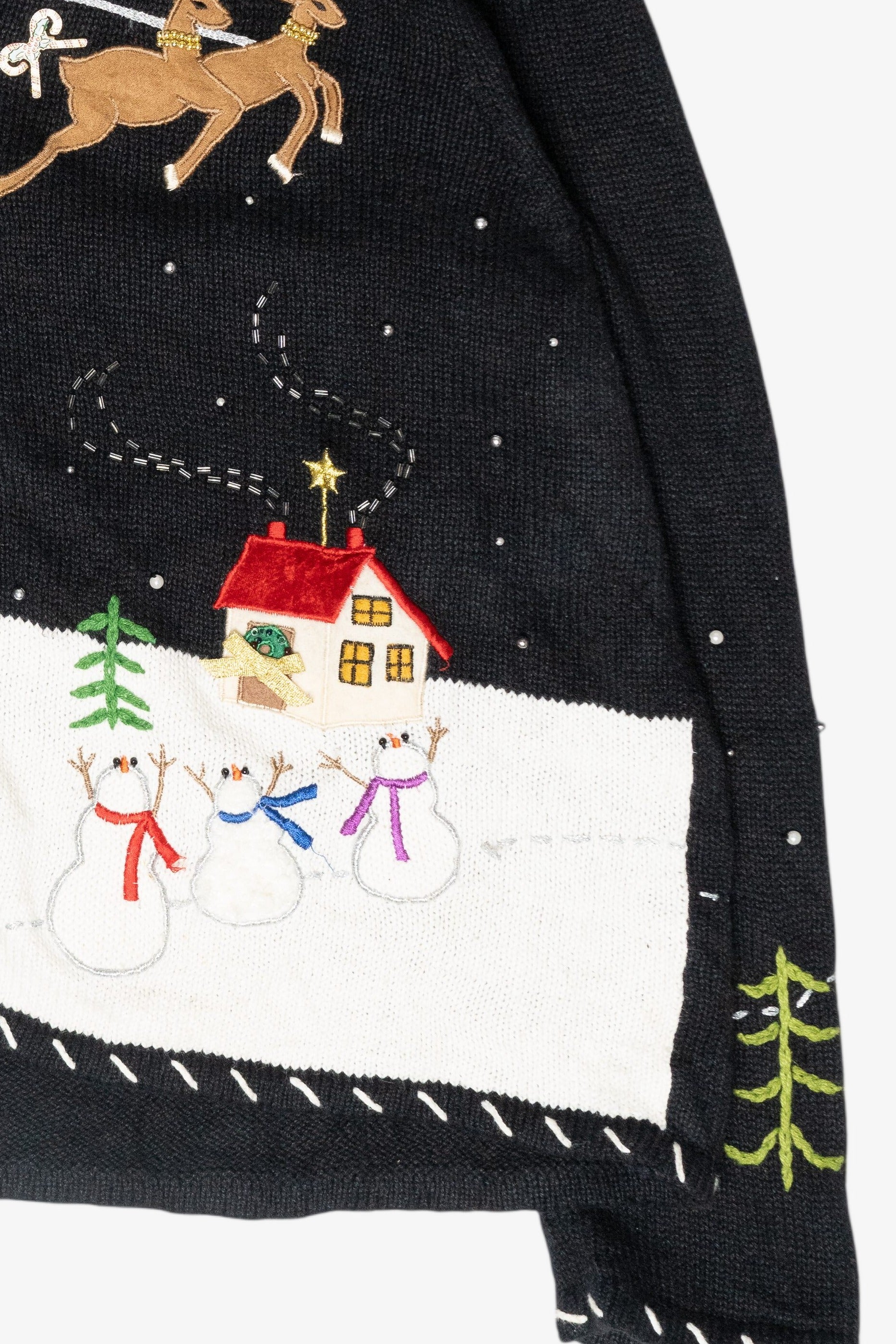 Sleigh Ride Vintage Ugly Christmas Cardigan (2000s)
