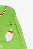 Santa Faces Vintage Ugly Christmas Sweater (2000s)