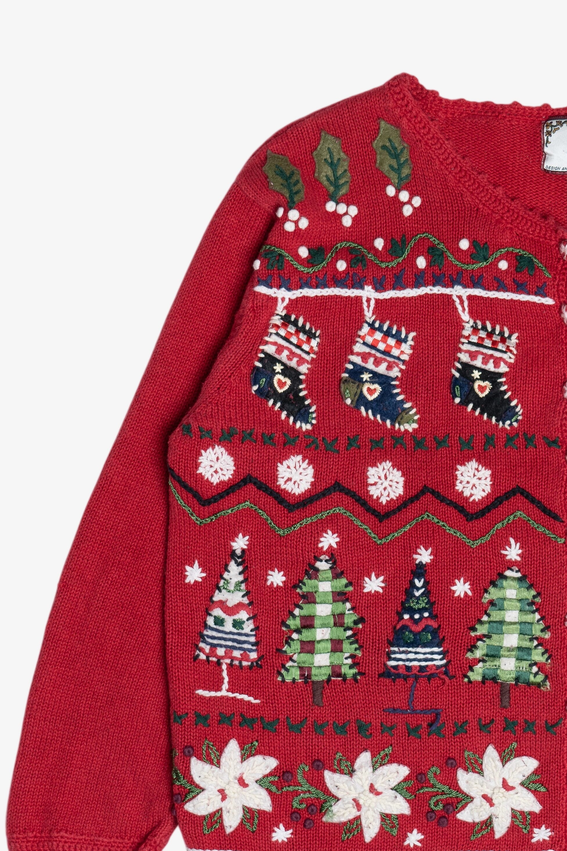 Vintage Red Tiara International Ugly Christmas Sweater (1990s)