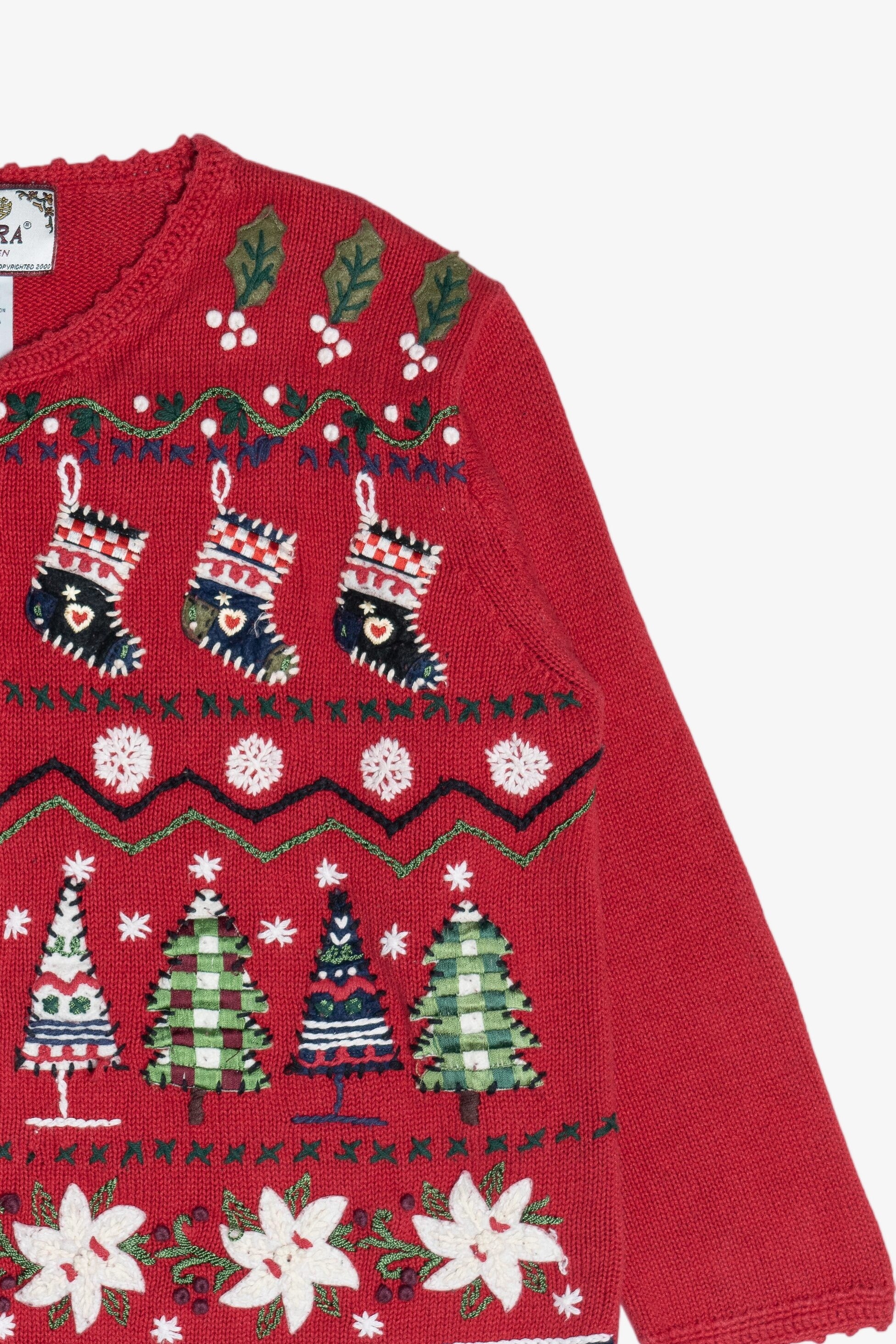 Vintage Red Tiara International Ugly Christmas Sweater (1990s)