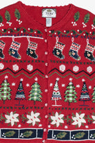 Vintage Red Tiara International Ugly Christmas Sweater (1990s)