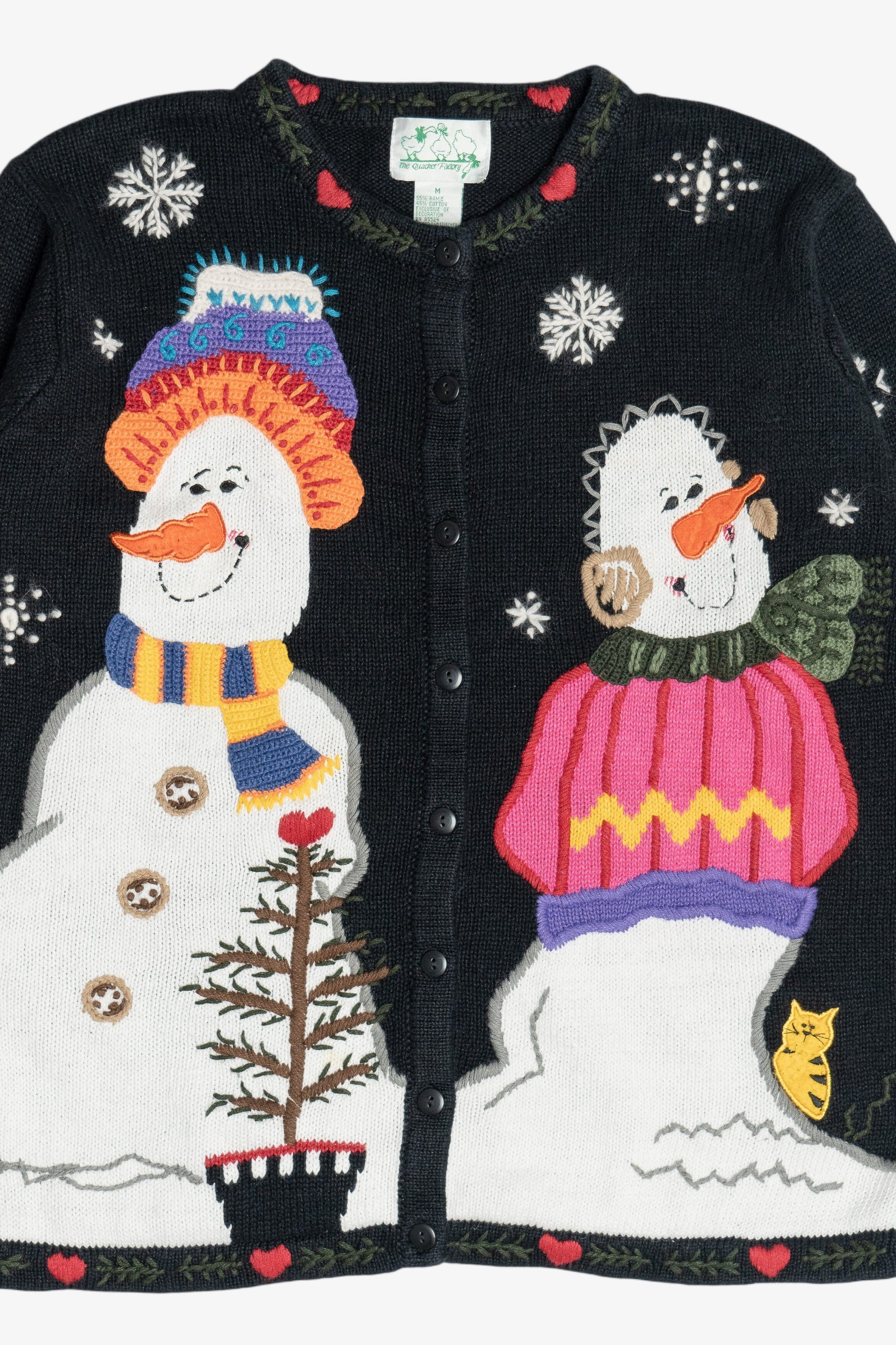 Vintage Snowmen Ugly Christmas Sweater (1990s)