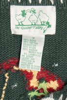 Vintage Whimsical Santa Moon Stars & Swirls Ugly Christmas Cardigan (1990s)