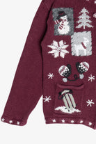 Vintage Snow Day Activities Croft & Barrow Ugly Christmas Sweater (1990s)
