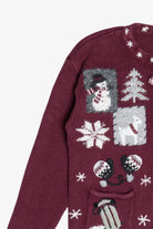 Vintage Snow Day Activities Croft & Barrow Ugly Christmas Sweater (1990s)
