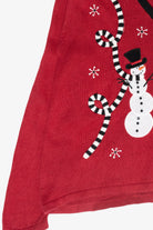 Snowmen Scarves Vintage Ugly Christmas Sweater (1990s)