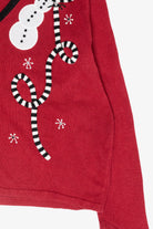 Snowmen Scarves Vintage Ugly Christmas Sweater (1990s)