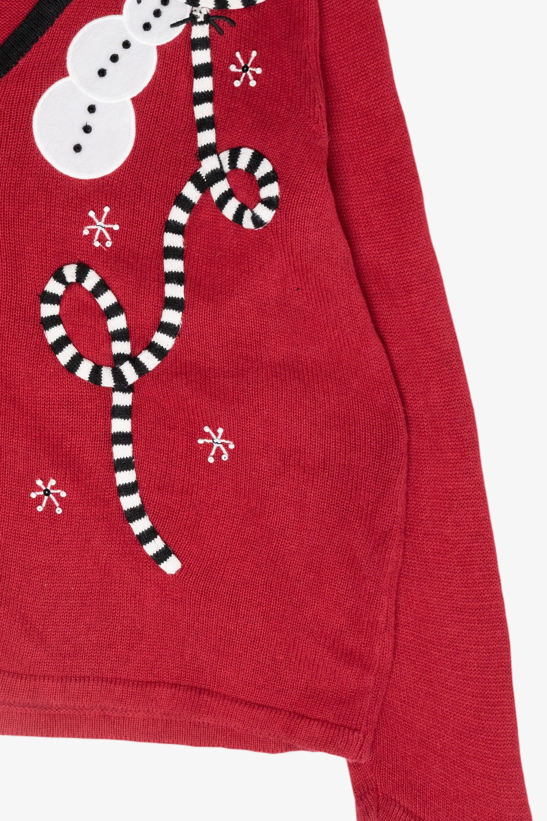 Snowmen Scarves Vintage Ugly Christmas Sweater (1990s)