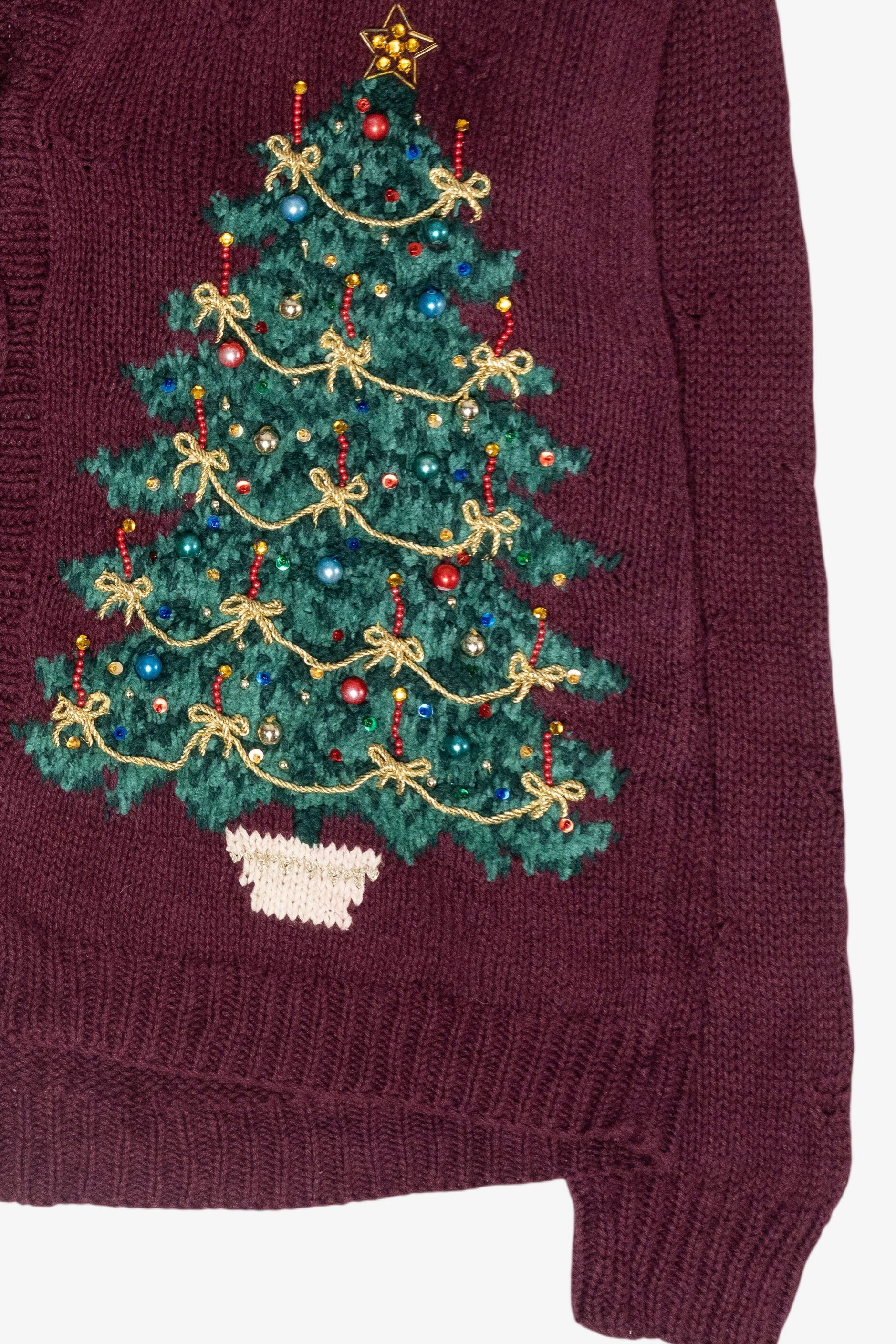 Gift Tree Vintage Ugly Christmas Sweater (1990s)
