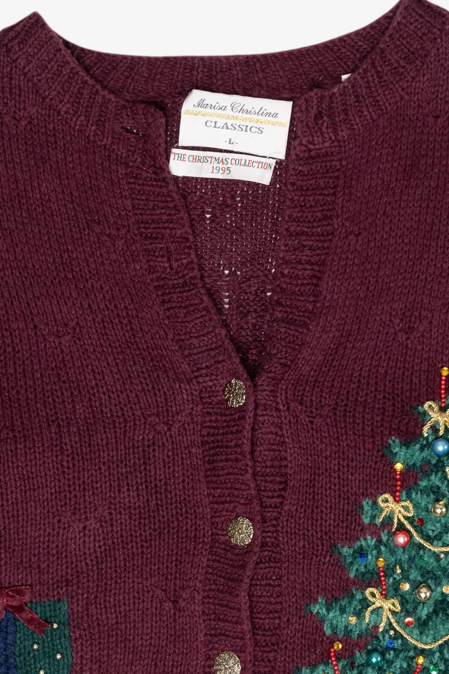 Gift Tree Vintage Ugly Christmas Sweater (1990s)