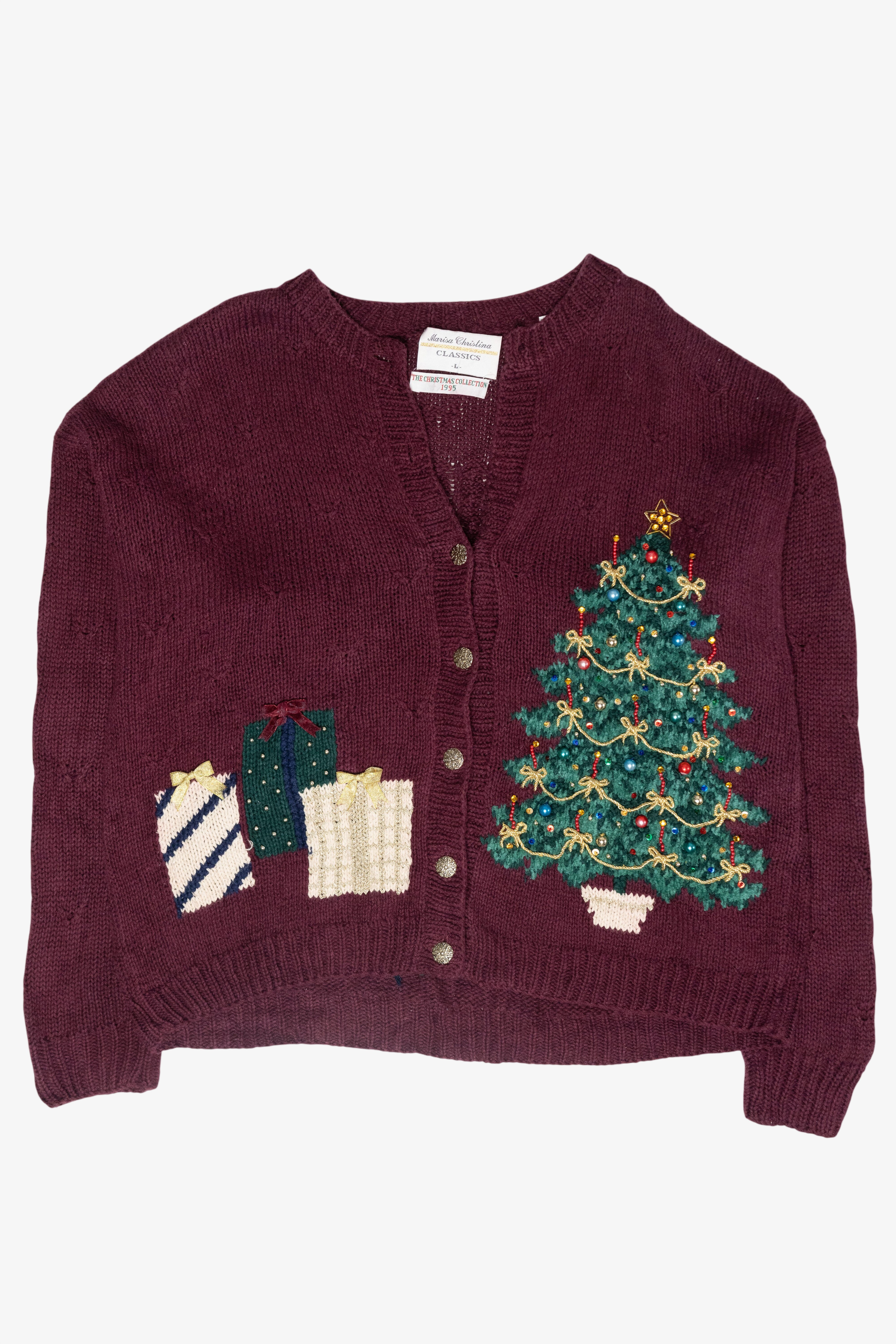 Gift Tree Vintage Ugly Christmas Sweater (1990s)