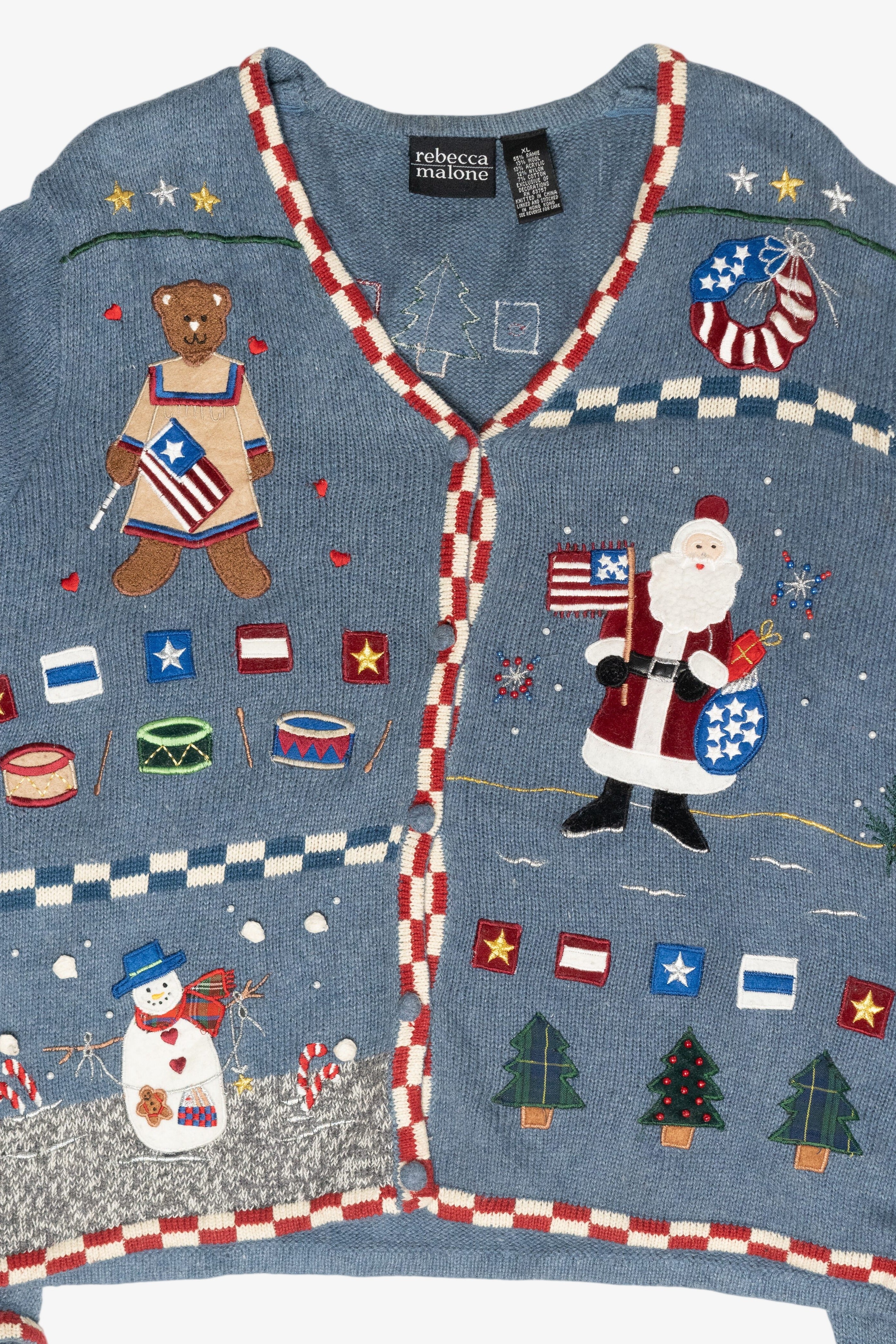 Patriotic USA Vintage Ugly Christmas Sweater (2000s)