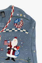 Patriotic USA Vintage Ugly Christmas Sweater (2000s)