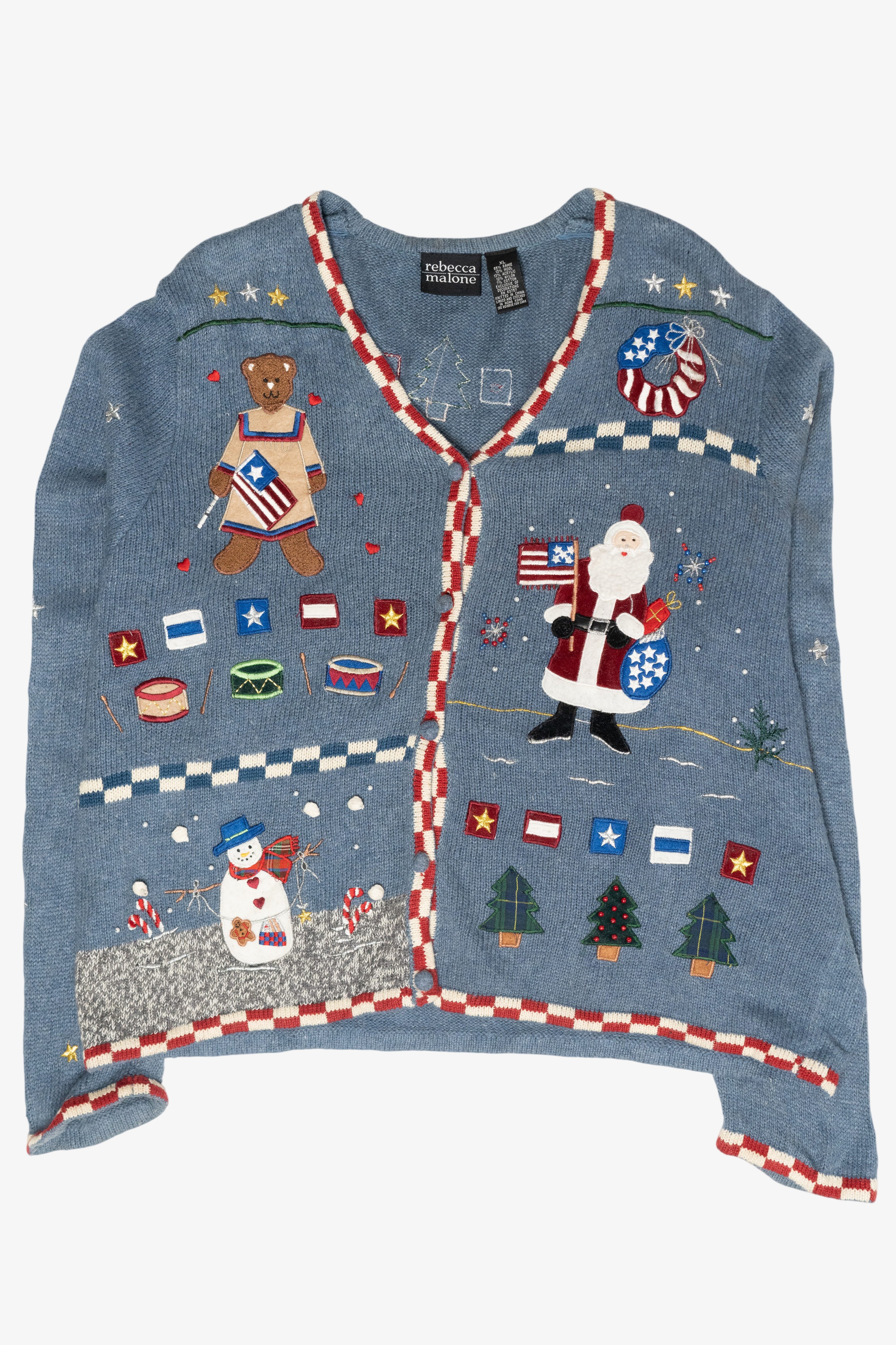 Patriotic USA Vintage Ugly Christmas Sweater (2000s)