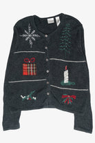 Cozy Candlelight Vintage Ugly Christmas Sweater (1990s)
