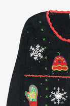 Hats and Mittens Vintage Ugly Christmas Cardigan (1990s)