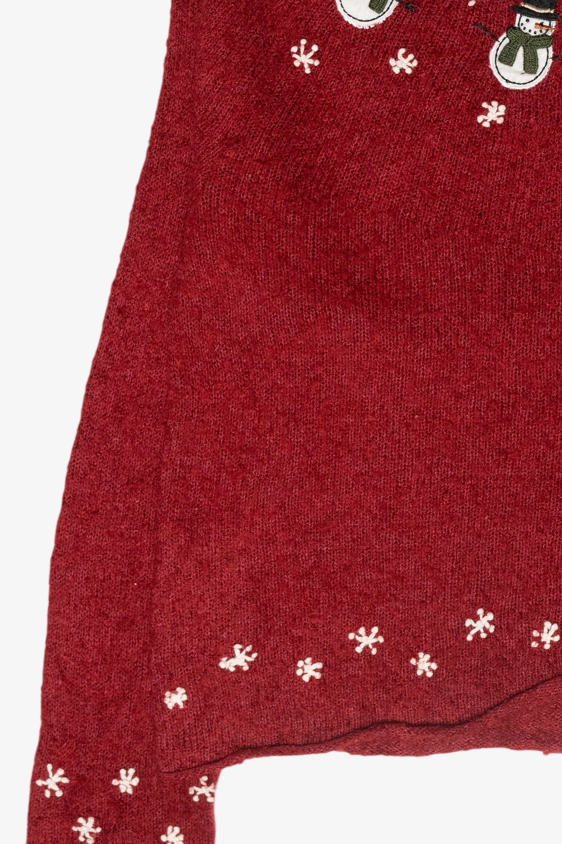 Snowmen Fair Isle Vintage Ugly Christmas Zip Cardigan (2000s)